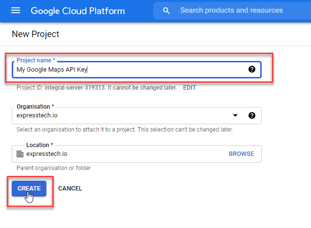 Create a New Project -2 - Generate Google Maps API Key and Display Maps in Oshine
