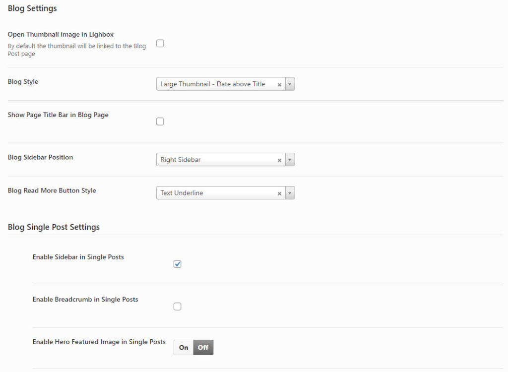 Blog Settings – Oshine Knowledge Base